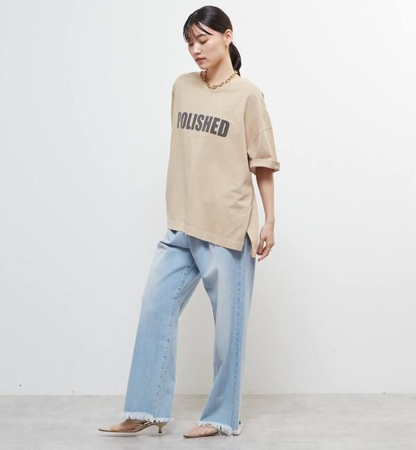 SOFFITTO「【定番型】ロゴプリント製品染ビックTシャツ」|Tシャツ・カットソー|