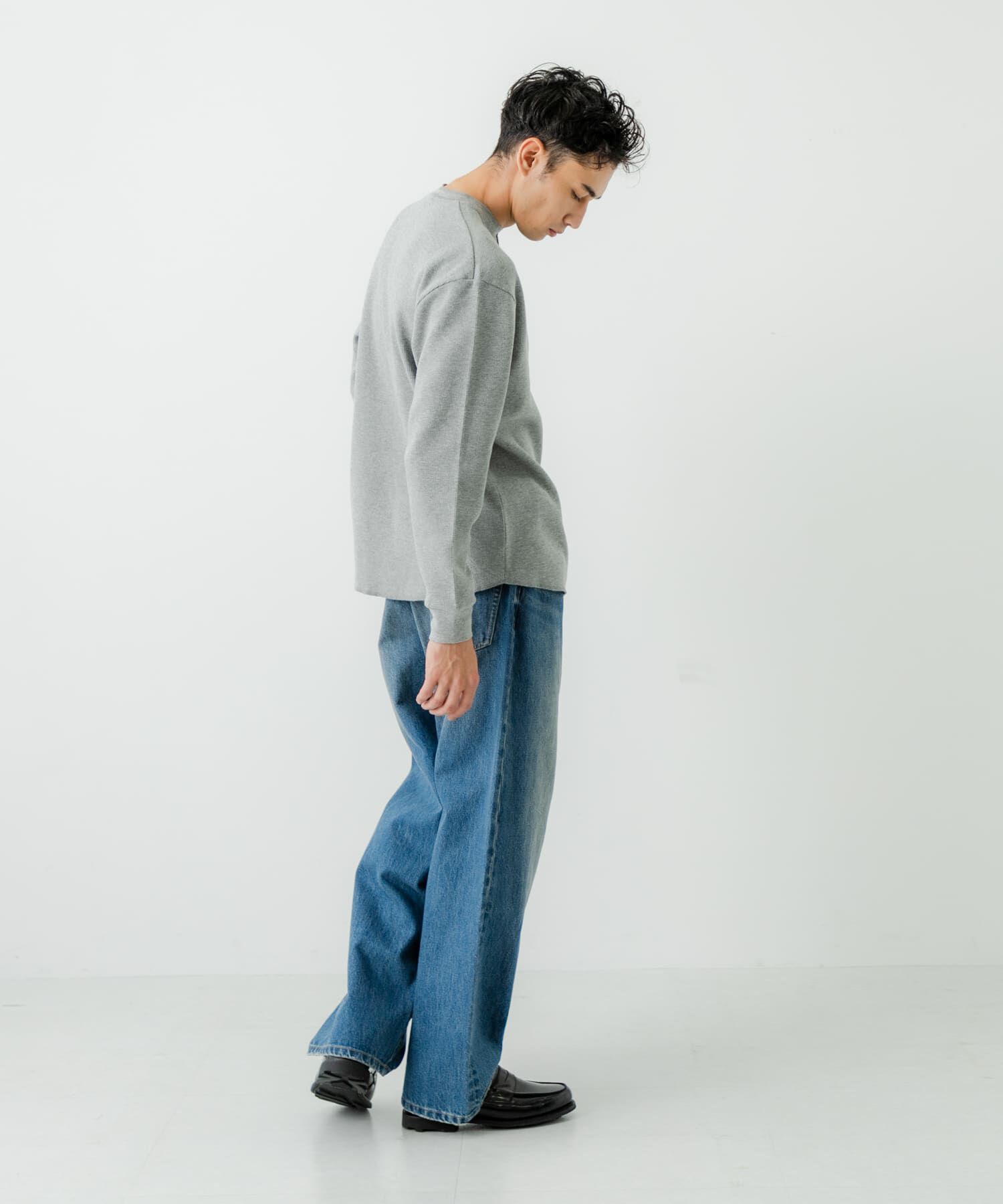 URBAN RESEARCH「『UR TECH』度詰めワッフルヘンリーロングスリーブ」|Tシャツ・カットソー|