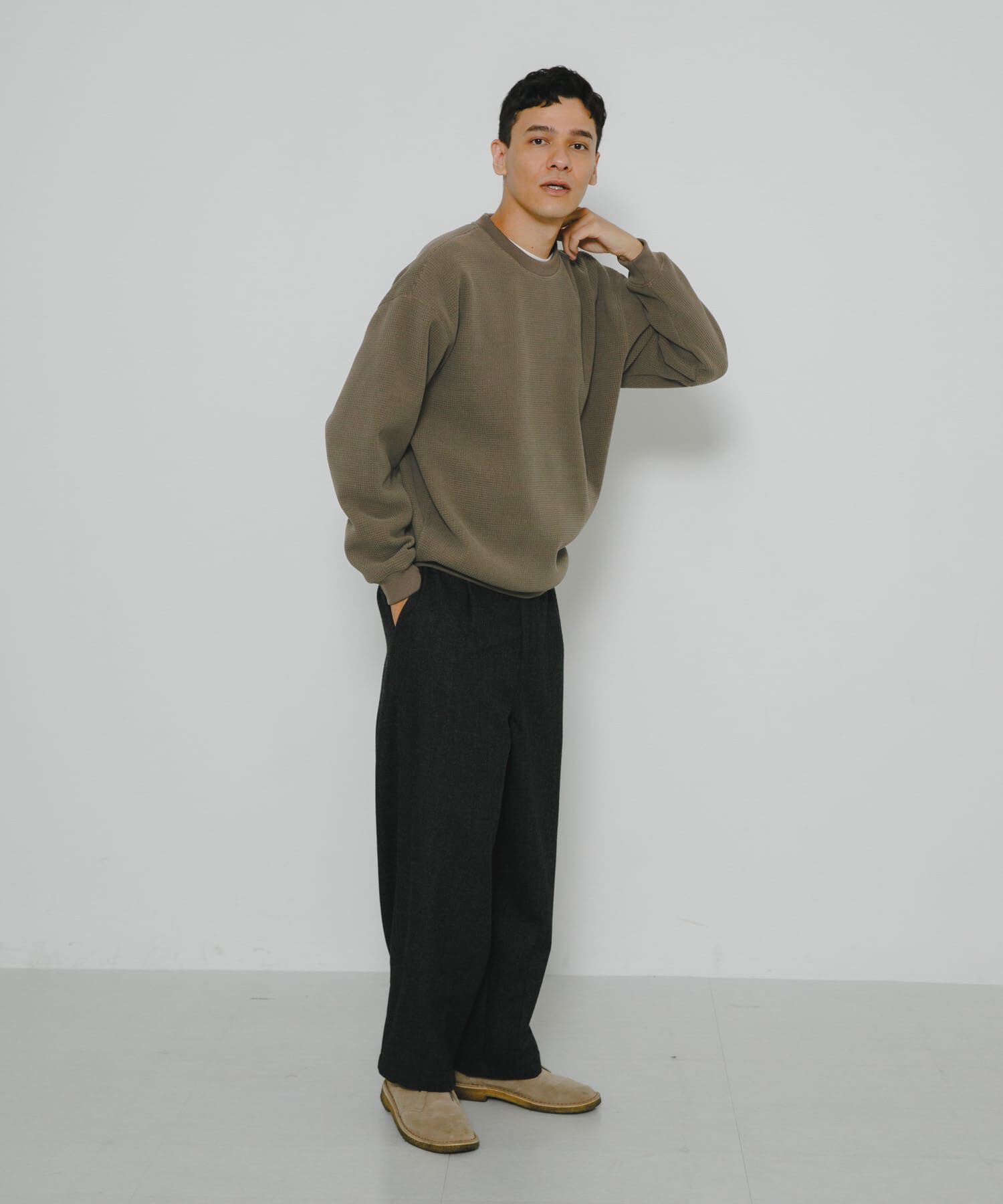 Sonny Label 「裏起毛ワッフルリラックスフィットプルオーバー」|Tシャツ・カットソー|