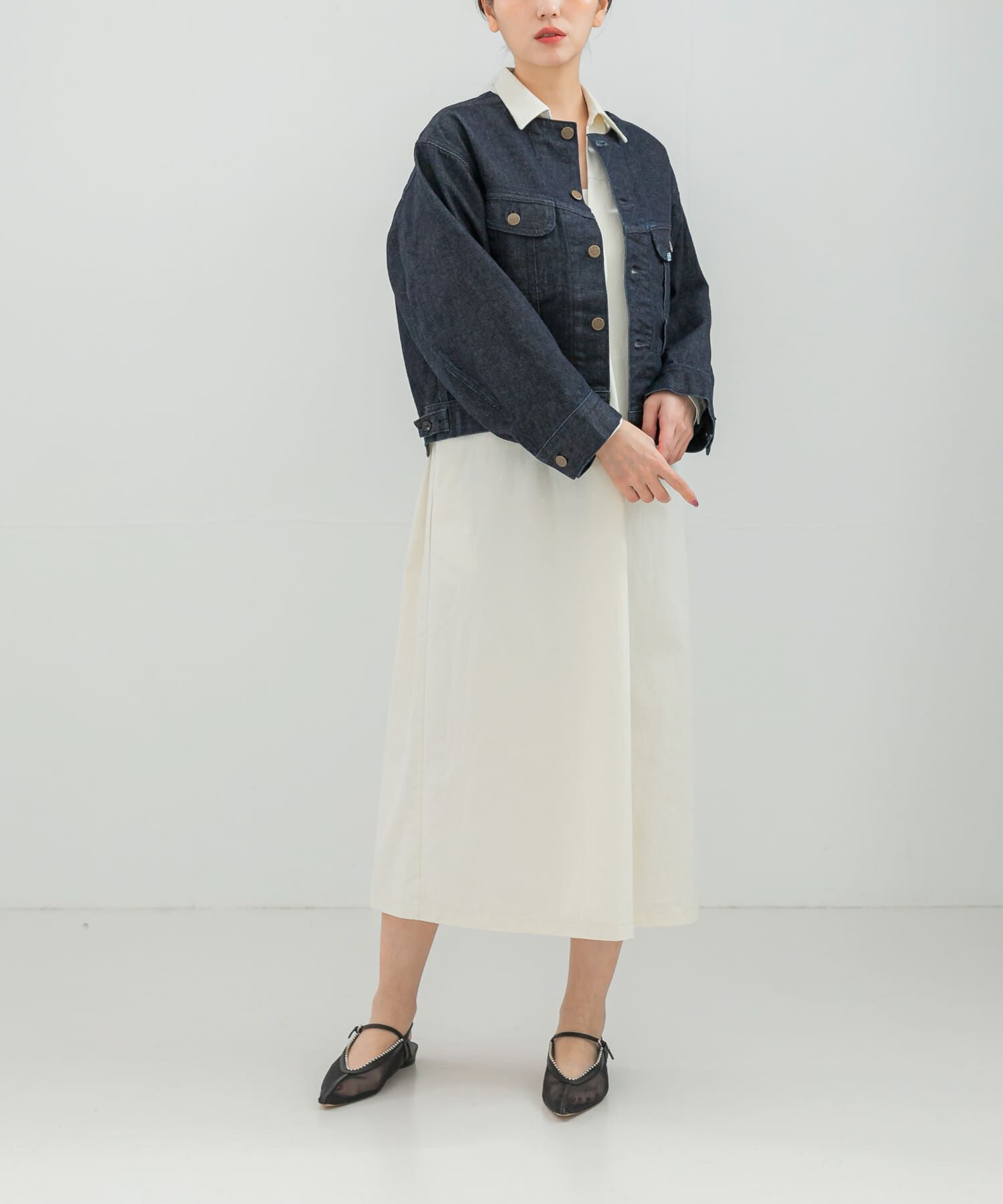 URBAN RESEARCH ROSSO「『別注』Lee101&times;ROSSO　NOCOLLAR SHORT JACKET」|デニムジャケット|