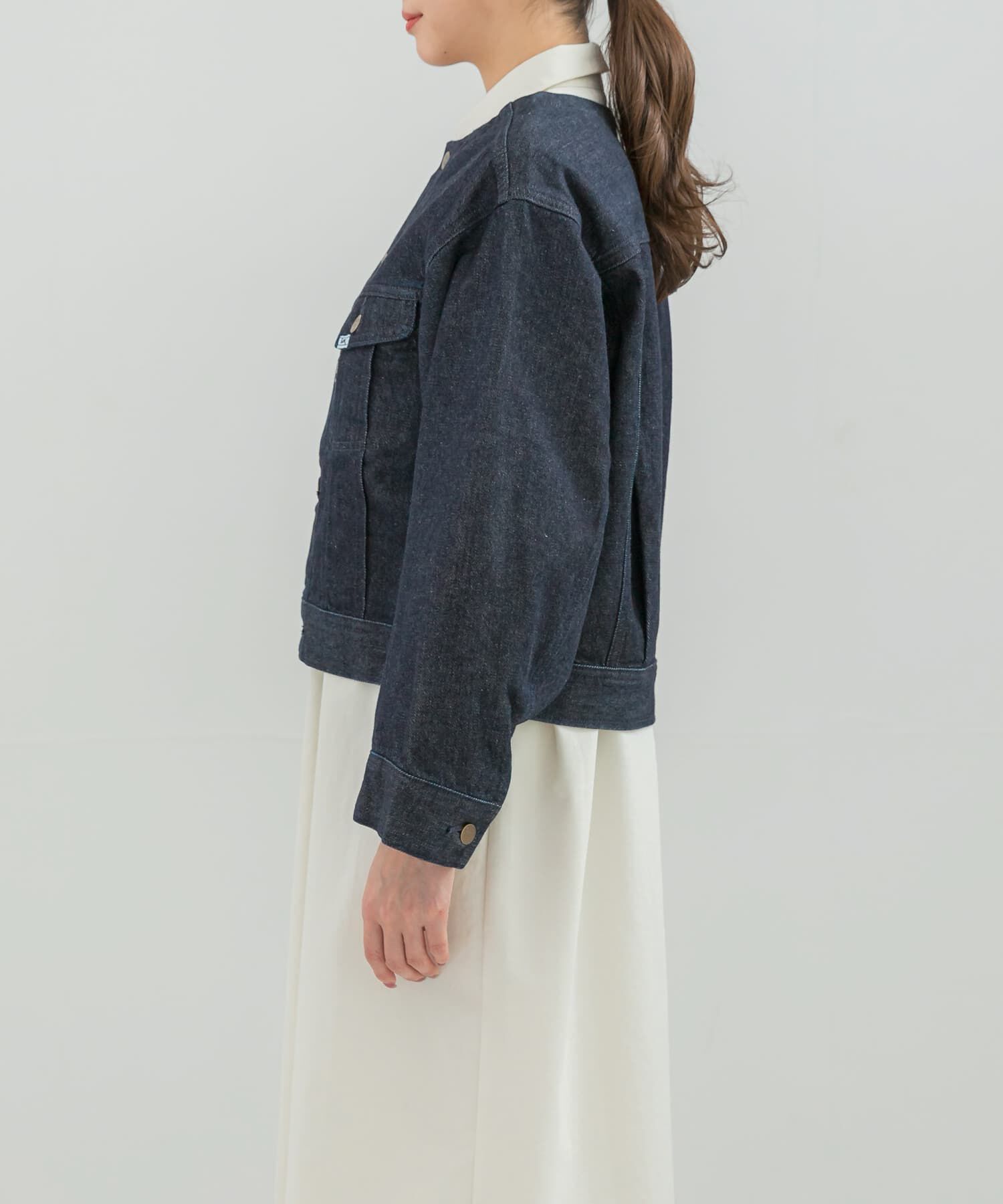 URBAN RESEARCH ROSSO「『別注』Lee101&times;ROSSO　NOCOLLAR SHORT JACKET」|デニムジャケット|