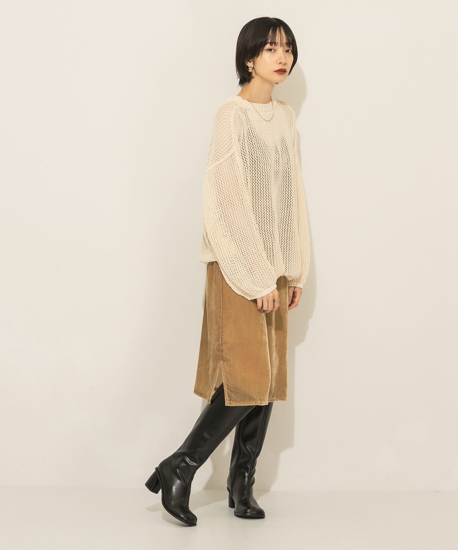  「ベロアキャミワンピース」|ワンピース|