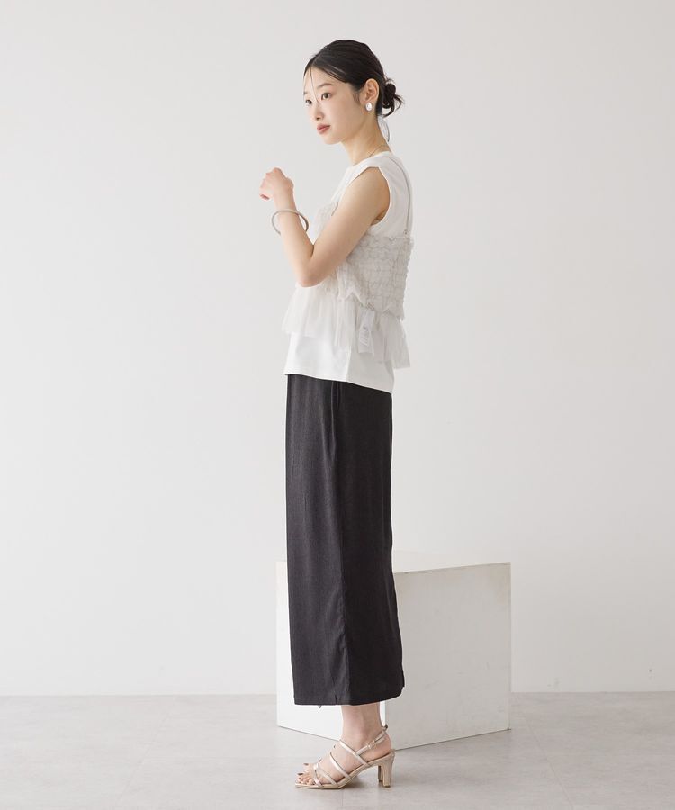 AMERICAN HOLIC「【2点セット】チュールキャミ+ノースリーブT」|Tシャツ・カットソー|