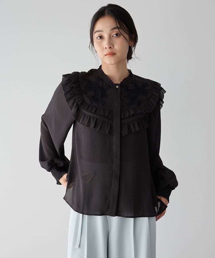 YECCA VECCA「ラッフルレースブラウス」|シャツ・ブラウス|