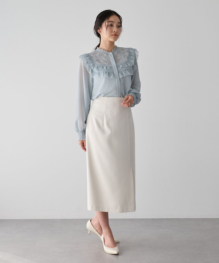 YECCA VECCA「ラッフルレースブラウス」|シャツ・ブラウス|