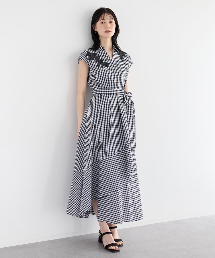 YECCA VECCA「フラワーレースカシュクールワンピース」|ワンピース|