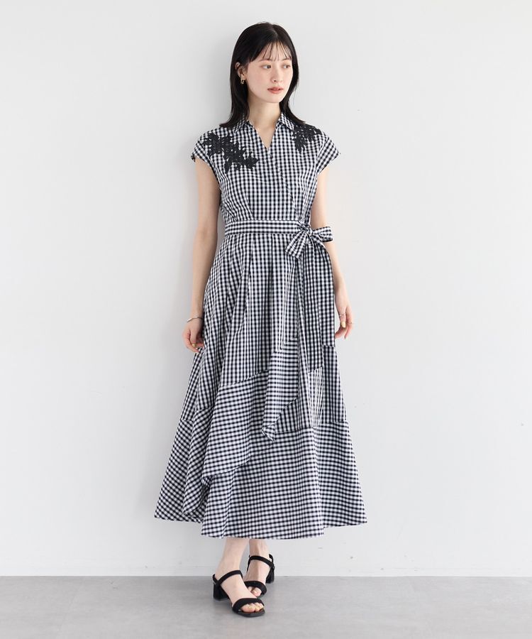 YECCA VECCA「フラワーレースカシュクールワンピース」|ワンピース|