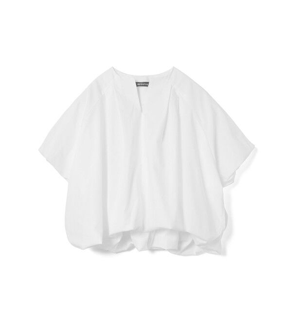 mizuiro ind「mizuiro ind バルーンノーカラーシャツ」|シャツ・ブラウス|