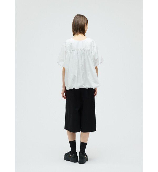 mizuiro ind「mizuiro ind バルーンノーカラーシャツ」|シャツ・ブラウス|