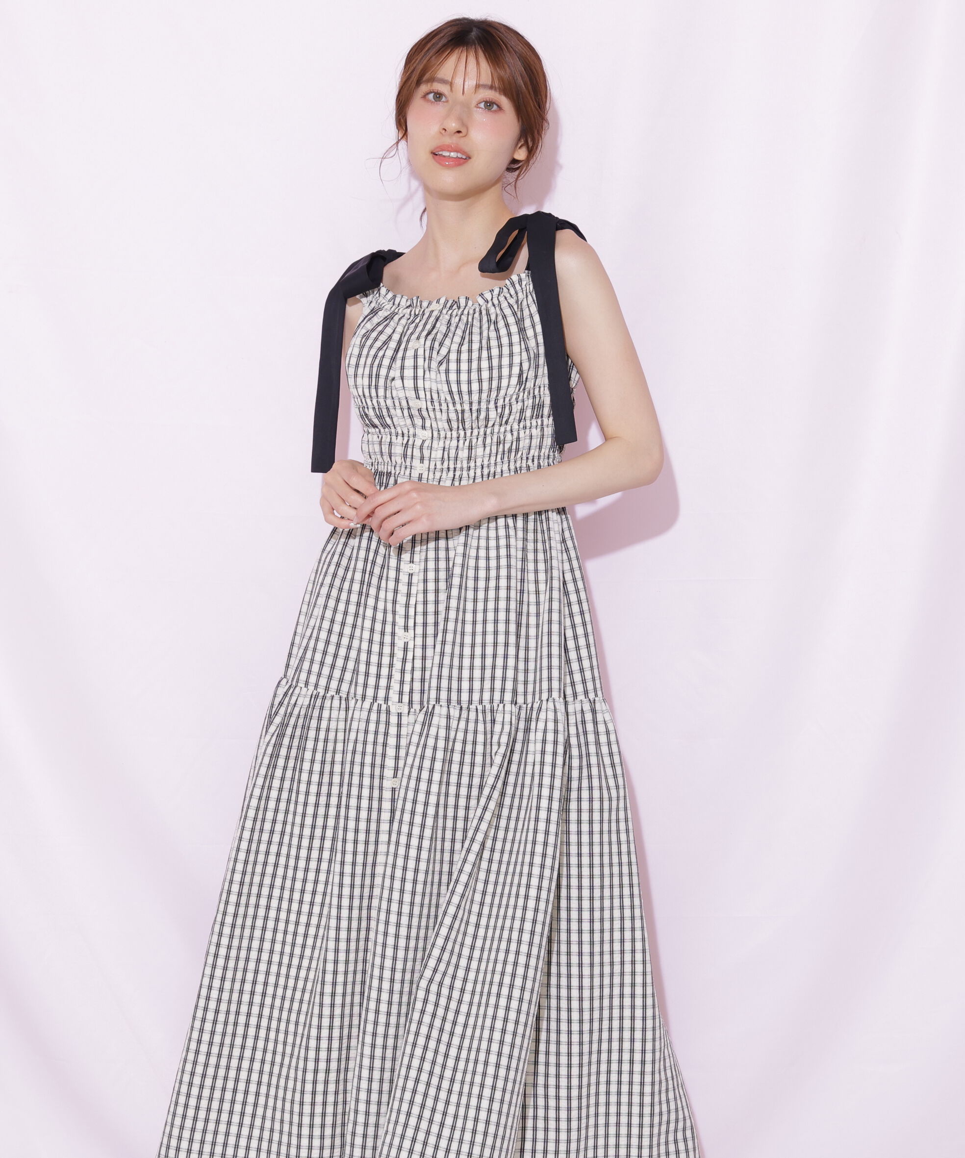  「シャーリングキャミワンピース」|ワンピース|
