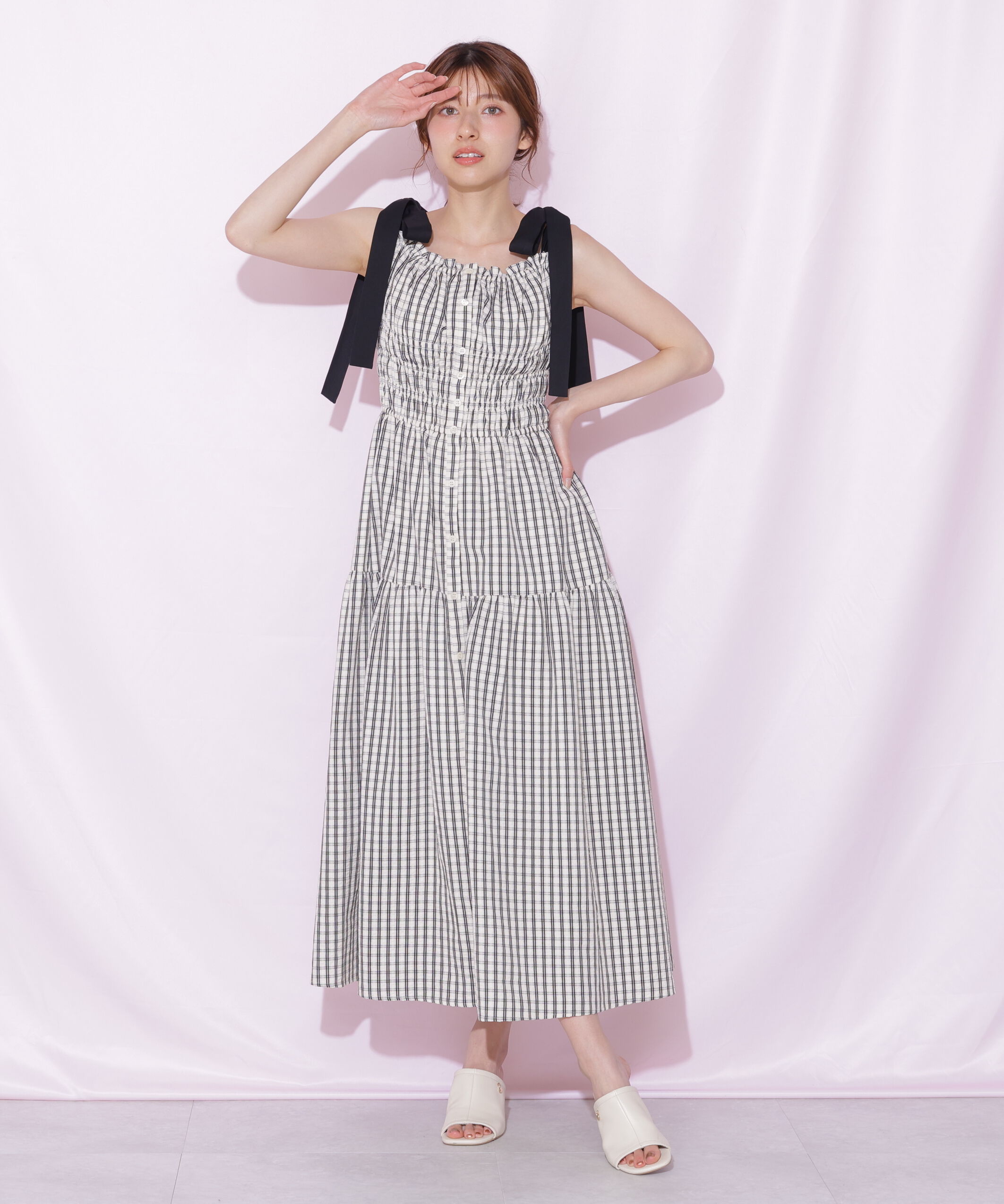  「シャーリングキャミワンピース」|ワンピース|