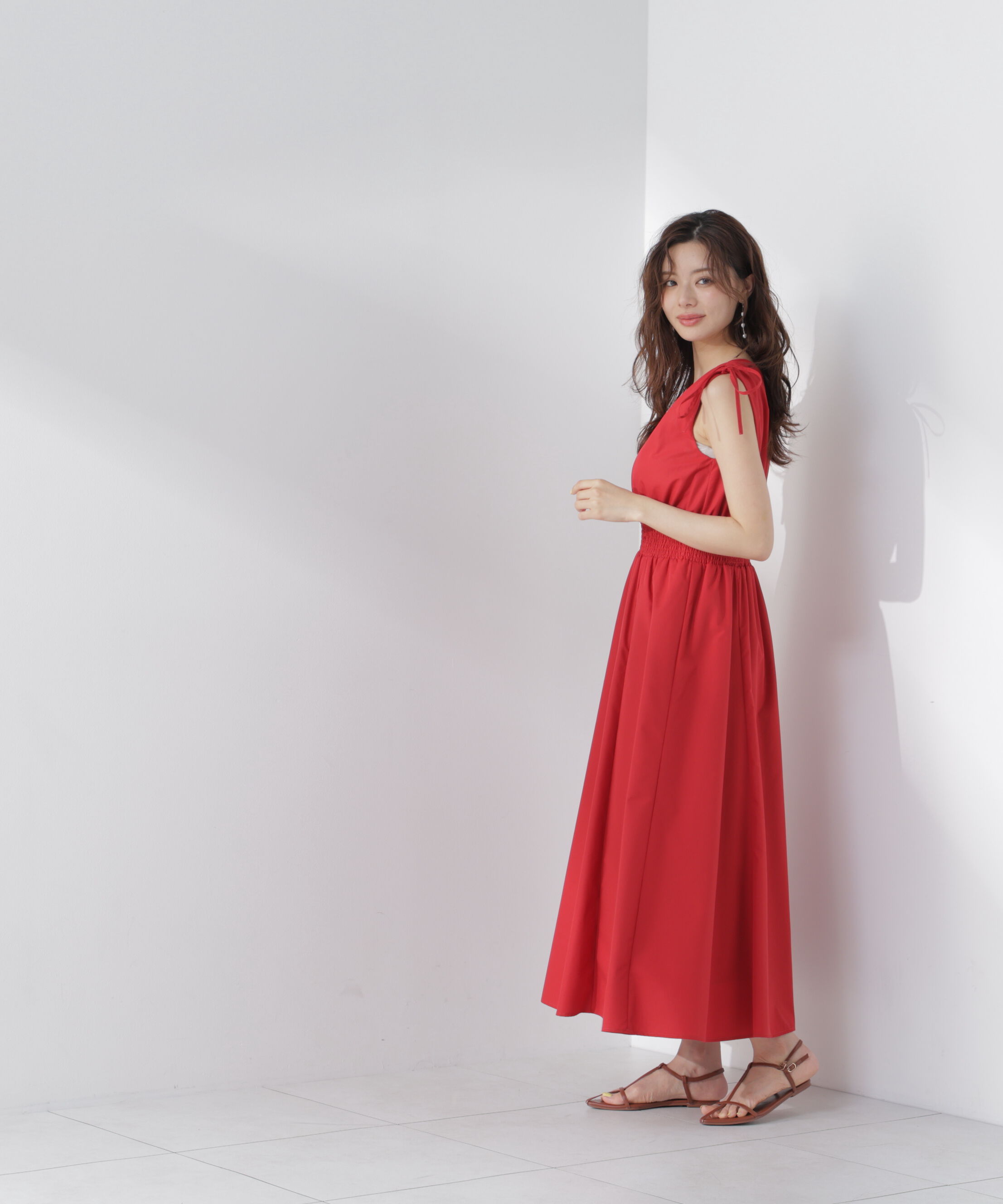 PROPORTION BODY DRESSING「＜中川紅葉さん着用＞ショルダーリボンギャザーワンピース」|ワンピース|