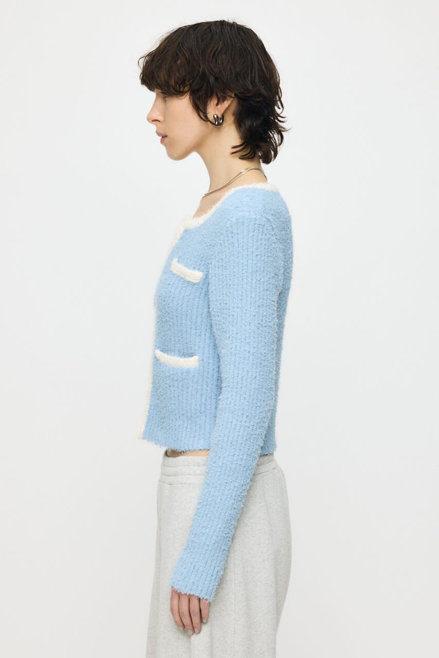 MOUSSY「FANCY YARN BI COLOR カーディガン」|カーディガン|