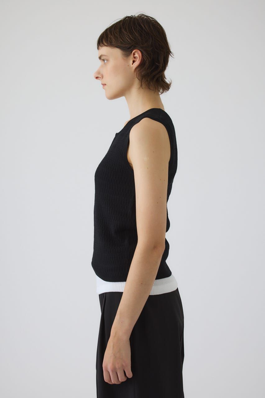 RIM.ARK 「Round neck hook tank」|タンクトップ|