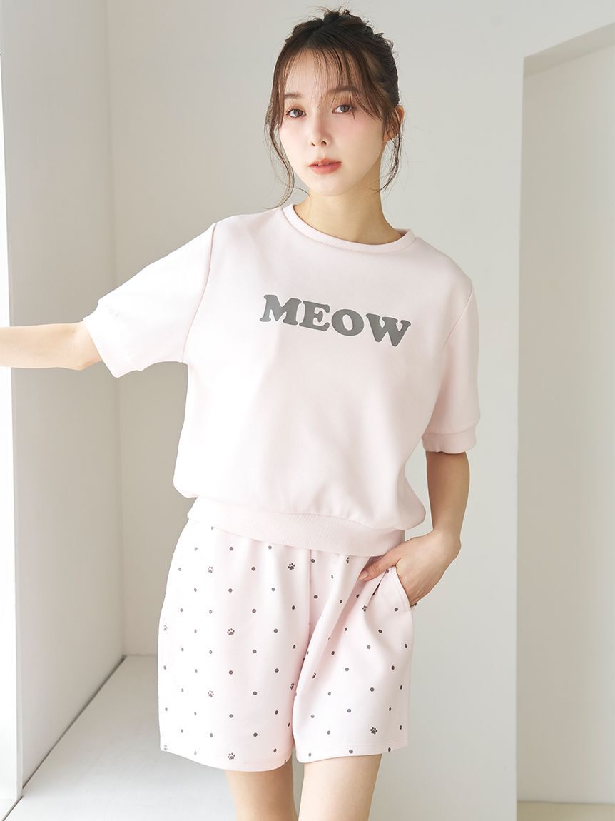 SNIDEL HOME「MEOWロゴスウェットセットアップ」|ルームウェア|