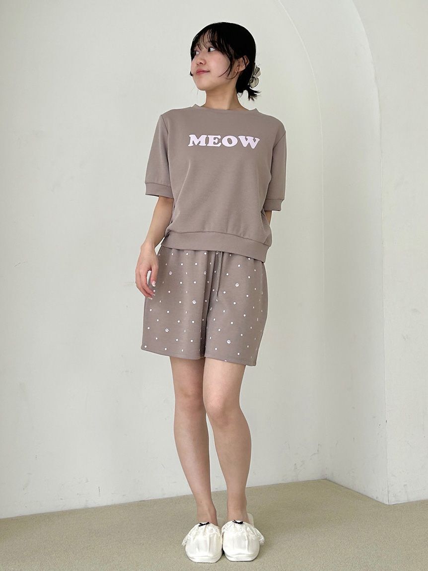 SNIDEL HOME「MEOWロゴスウェットセットアップ」|ルームウェア|