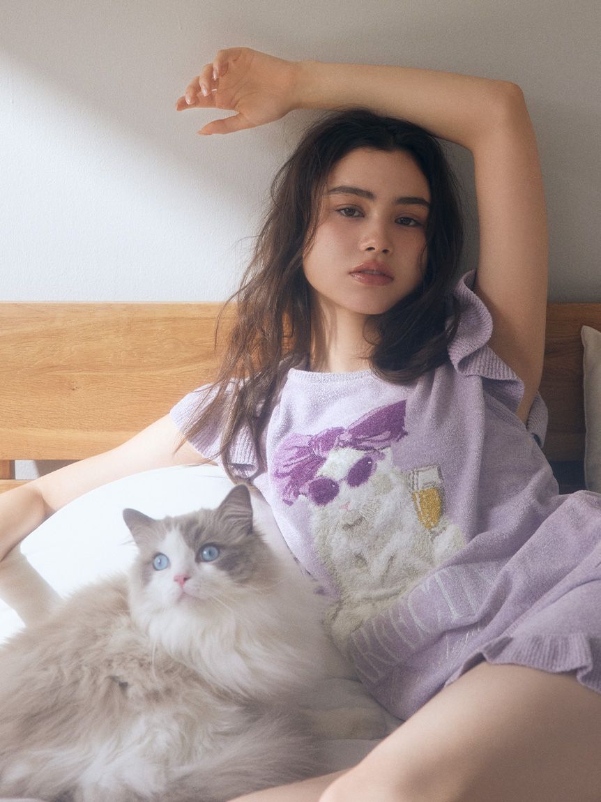 SNIDEL HOME「セレブバスキャットプルオーバー」|ルームウェア|