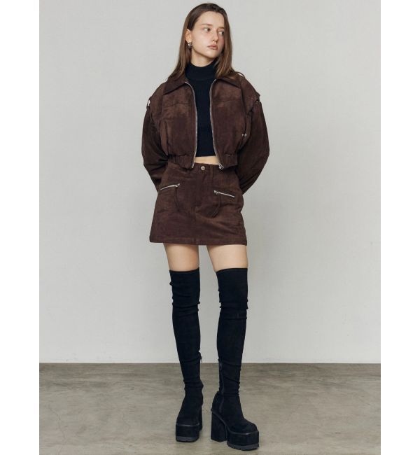 EMODA「フェイクスエードブルゾン」|ブルゾン・スタジャン|