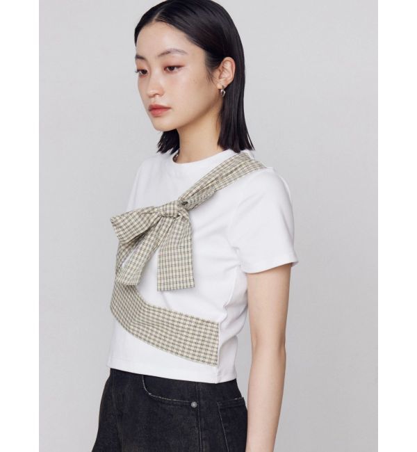 EMODA「リボンテープTシャツ」|Tシャツ・カットソー|