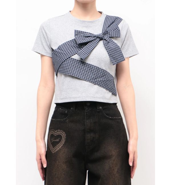 EMODA「リボンテープTシャツ」|Tシャツ・カットソー|