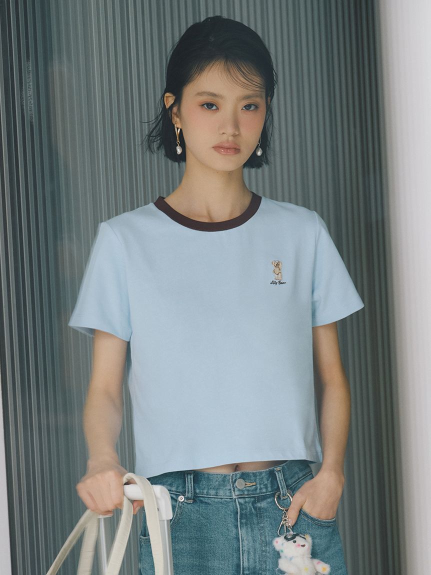 LILY BROWN「【Lily Bear】コンパクトTシャツ(接触冷感)」|Tシャツ・カットソー|