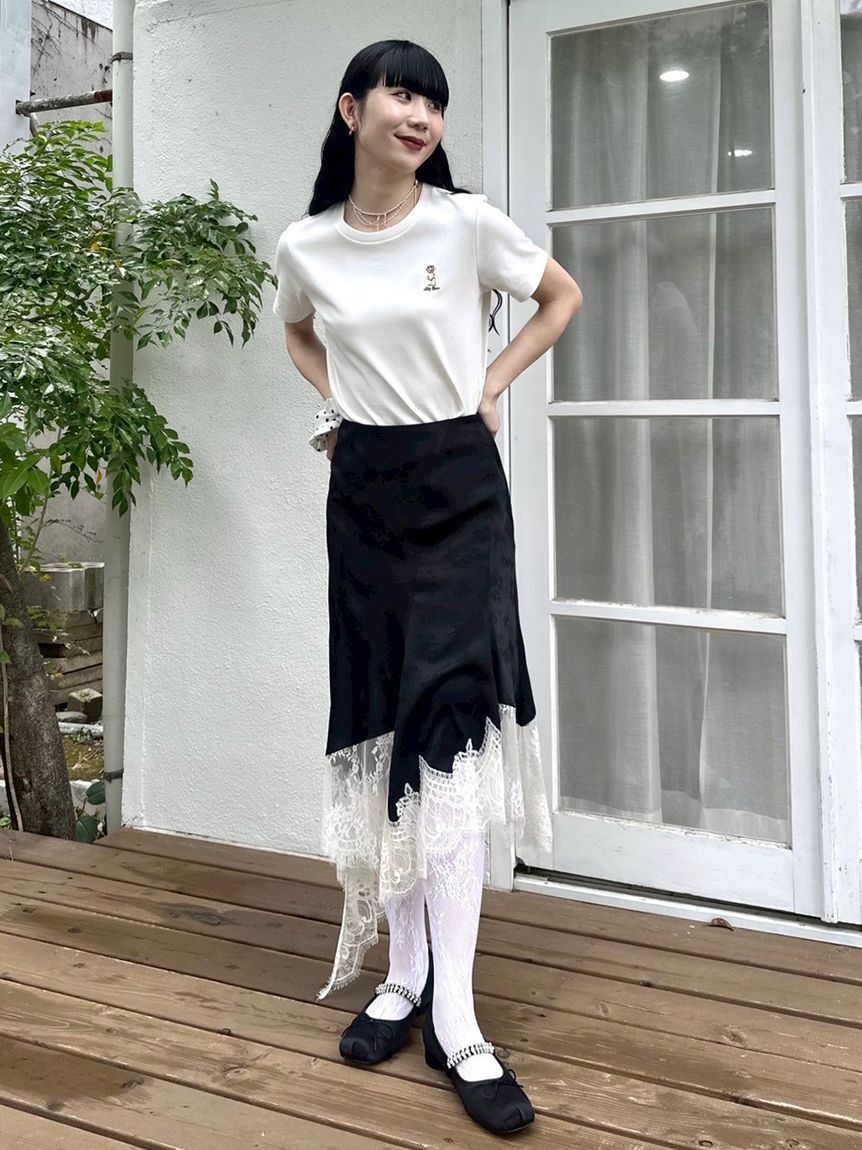 LILY BROWN「【Lily Bear】コンパクトTシャツ(接触冷感)」|Tシャツ・カットソー|
