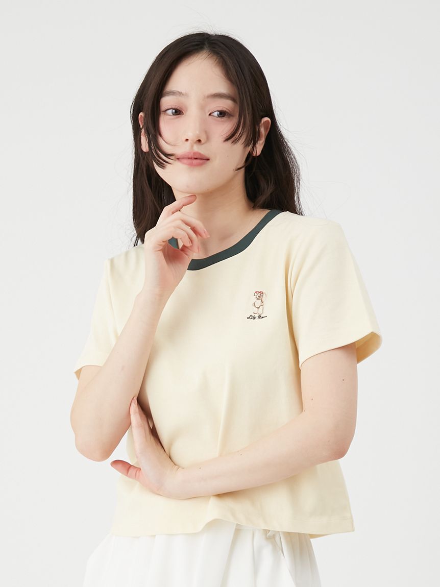 LILY BROWN「【Lily Bear】コンパクトTシャツ(接触冷感)」|Tシャツ・カットソー|