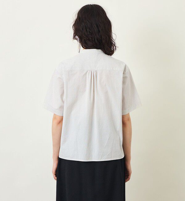 MACKINTOSH PHILOSOPHY「GREY LABEL コットンコードボイル バンドカラーシャツ」|シャツ・ブラウス|