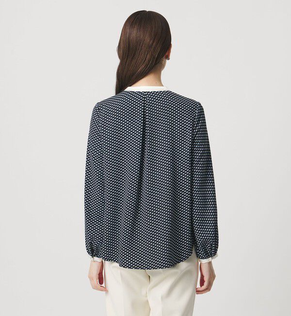 UNITED ARROWS「バイカラー パイピング ブラウス ‐ウォッシャブル‐」|シャツ・ブラウス|