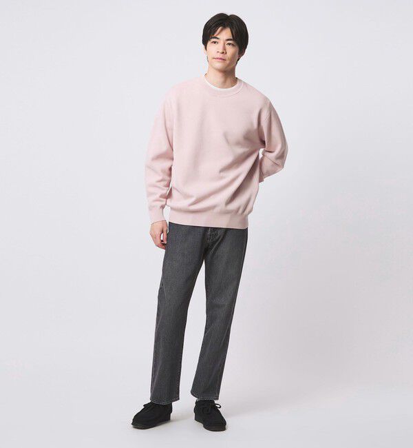 UNITED ARROWS green label relaxing「コットン シルク ミラノリブ クルーネック ニット」|ニット・セーター|