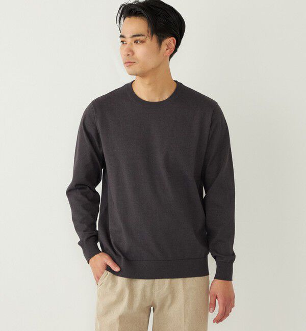 SHIPS Colors 「SHIPS Colors:〈洗濯機可能〉14ゲージ 天竺 クルーネック ニット」|ニット・セーター|
