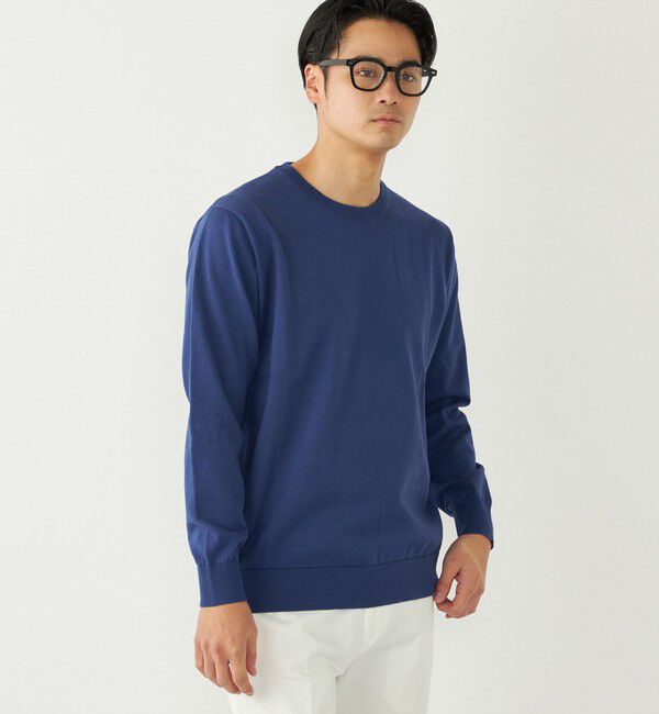 SHIPS Colors 「SHIPS Colors:〈洗濯機可能〉14ゲージ 天竺 クルーネック ニット」|ニット・セーター|