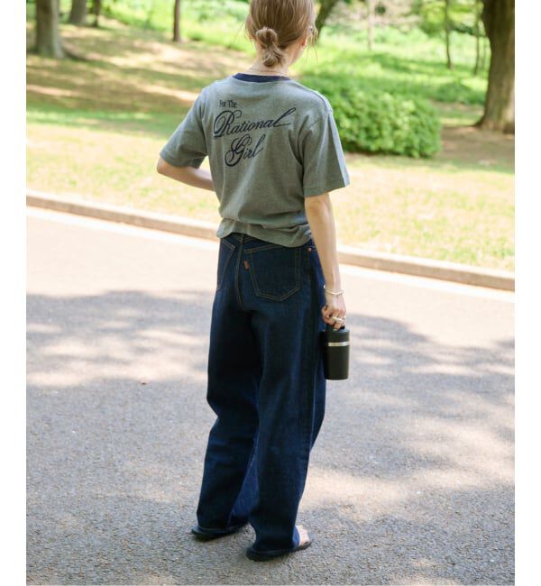 OUTDOOR PRODUCTS Usual Things「Rational Girl コットンフライスリンガーTEE」|Tシャツ・カットソー|