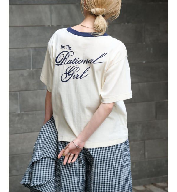OUTDOOR PRODUCTS Usual Things「Rational Girl コットンフライスリンガーTEE」|Tシャツ・カットソー|