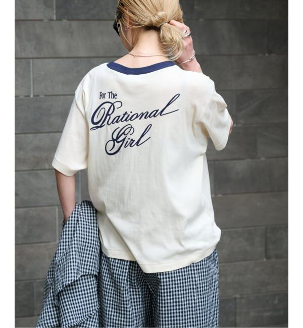 OUTDOOR PRODUCTS Usual Things「Rational Girl コットンフライスリンガーTEE」|Tシャツ・カットソー|