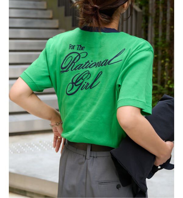 OUTDOOR PRODUCTS Usual Things「Rational Girl コットンフライスリンガーTEE」|Tシャツ・カットソー|