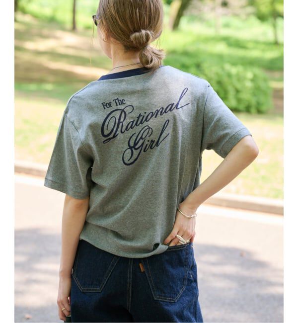 OUTDOOR PRODUCTS Usual Things「Rational Girl コットンフライスリンガーTEE」|Tシャツ・カットソー|