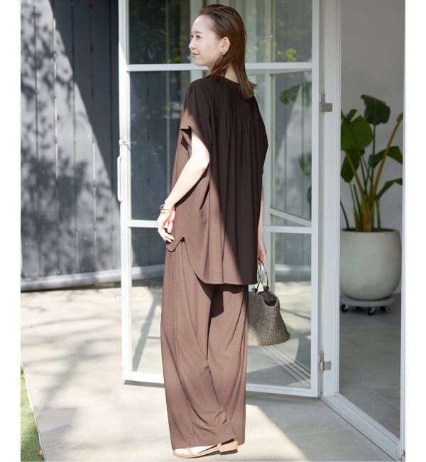 SLOBE IENA「《2枚セット》カットジョーゼットセットアップ」|Tシャツ・カットソー|