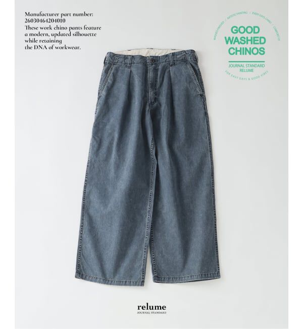 JOURNAL STANDARD relume「《予約》ワイドカット フェード チノパンツ」|チノ|
