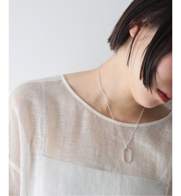 Spick and Span「【SAMH by LILAS】グラスホルダーネックレスオーバル SV」|ネックレス|