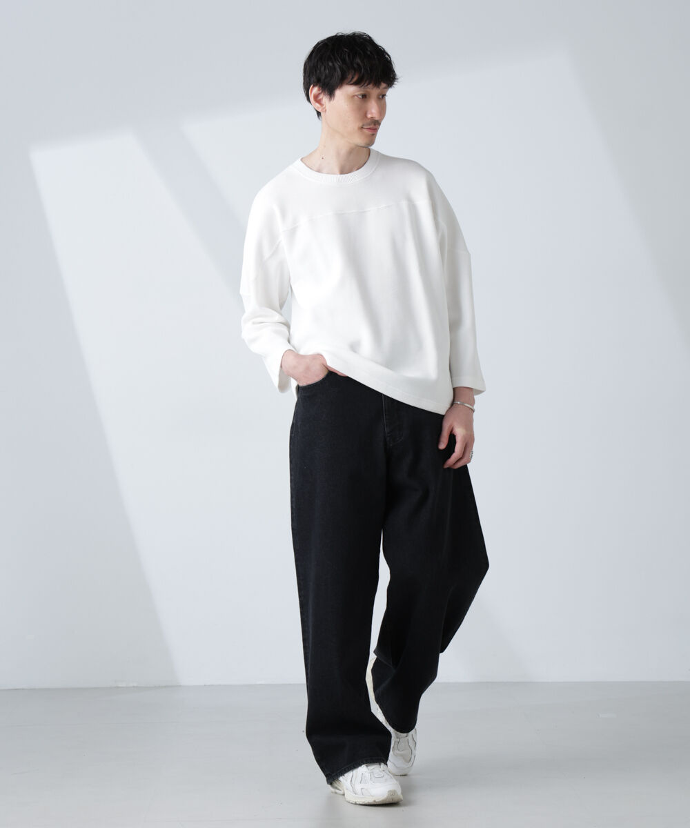 nano･universe「変形ハニカムジャガードフットボールTシャツ」|Tシャツ・カットソー|