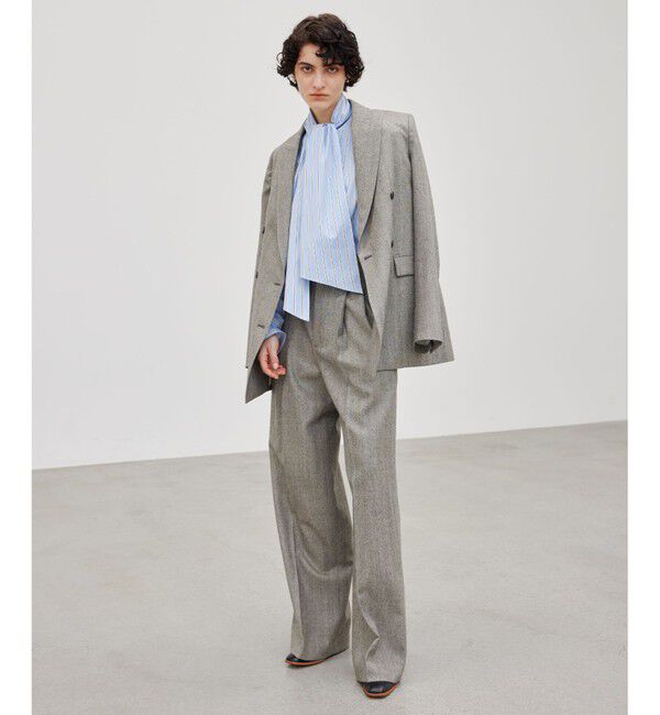 BEIGE,「NATION / ウールヘリンボーンタックワイドパンツ」|その他|