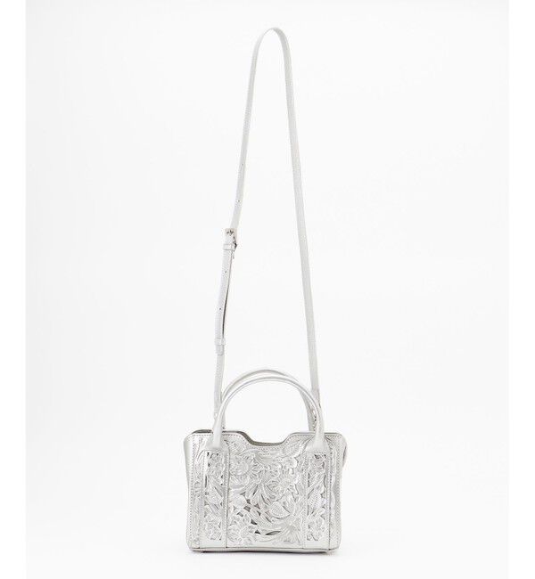  「Square Boston Bag MTLC」|ボストンバッグ|シルバー