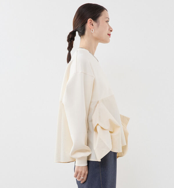 Soffitto「異素材使いプルオーバー」|Tシャツ・カットソー|