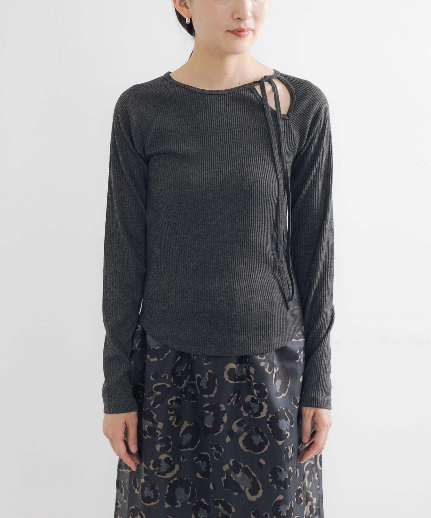 URBAN RESEARCH「カットアウトリブトップス」|Tシャツ・カットソー|
