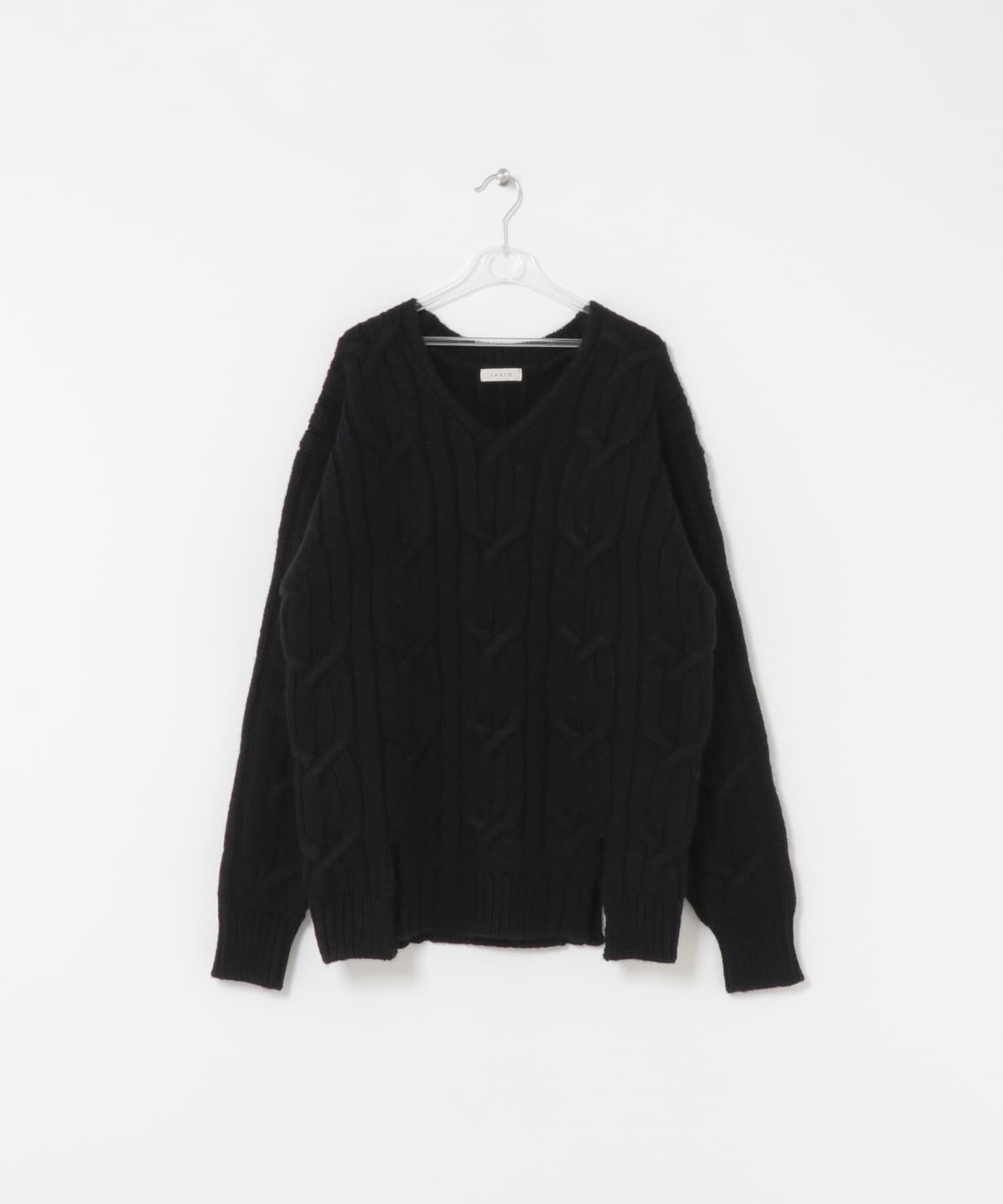 LAATO「big cable knit」|ニット・セーター|ブラック