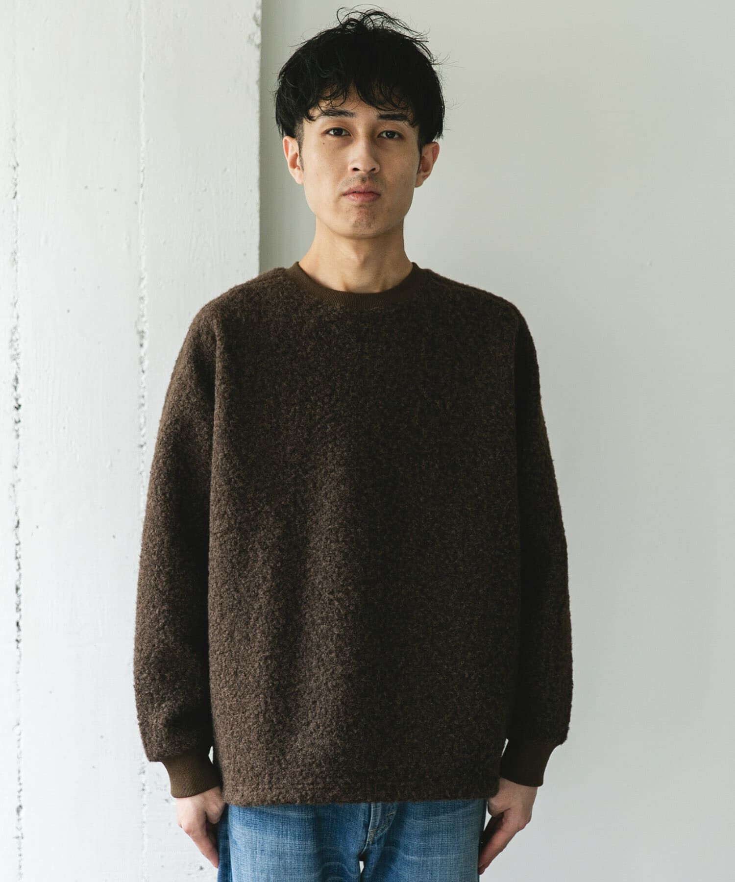 URBAN RESEARCH DOORS「ラグランスリーブブークレー プルオーバー」|Tシャツ・カットソー|