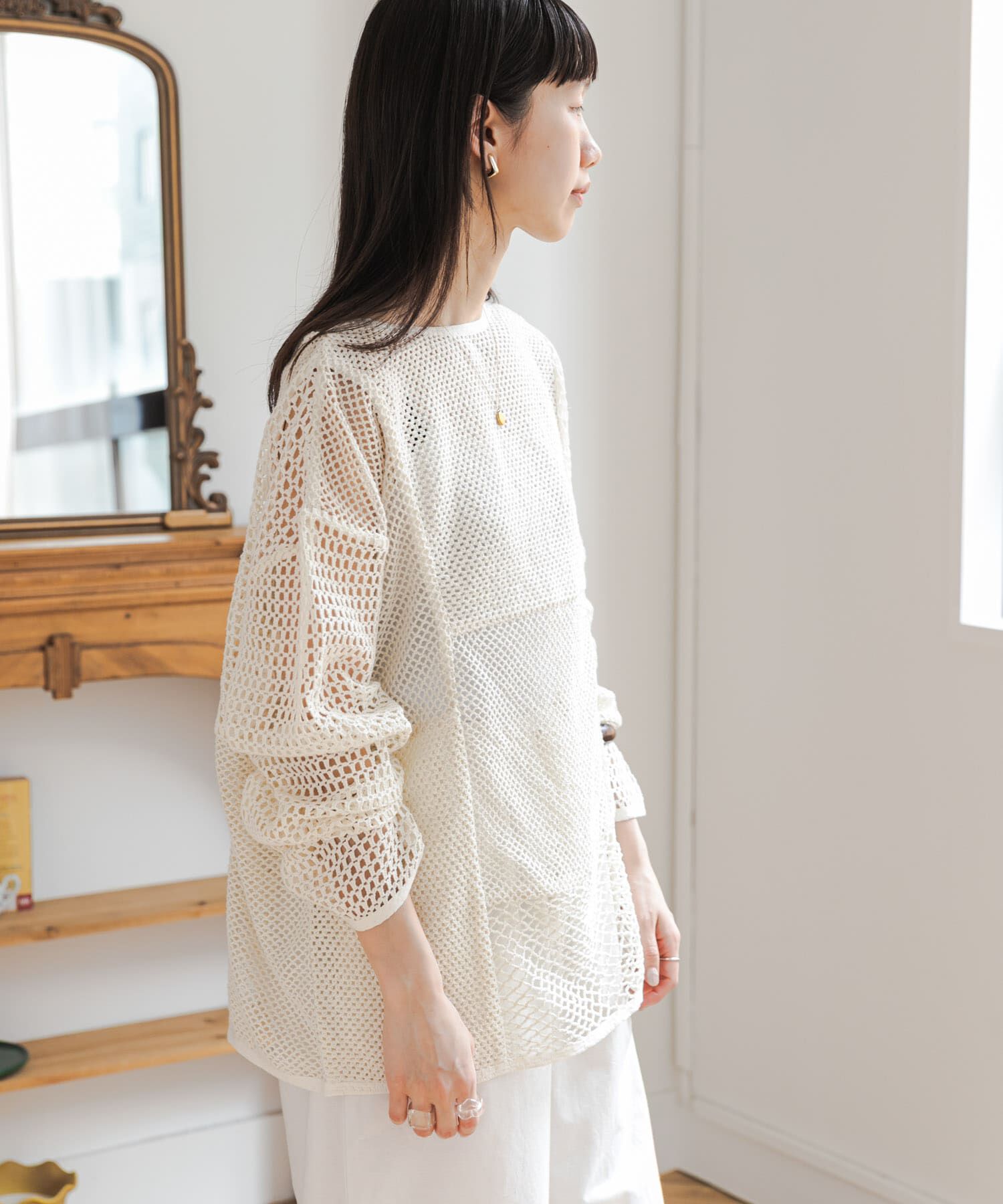URBAN RESEARCH DOORS「2wayメッシュプルオーバー」|ニット・セーター|