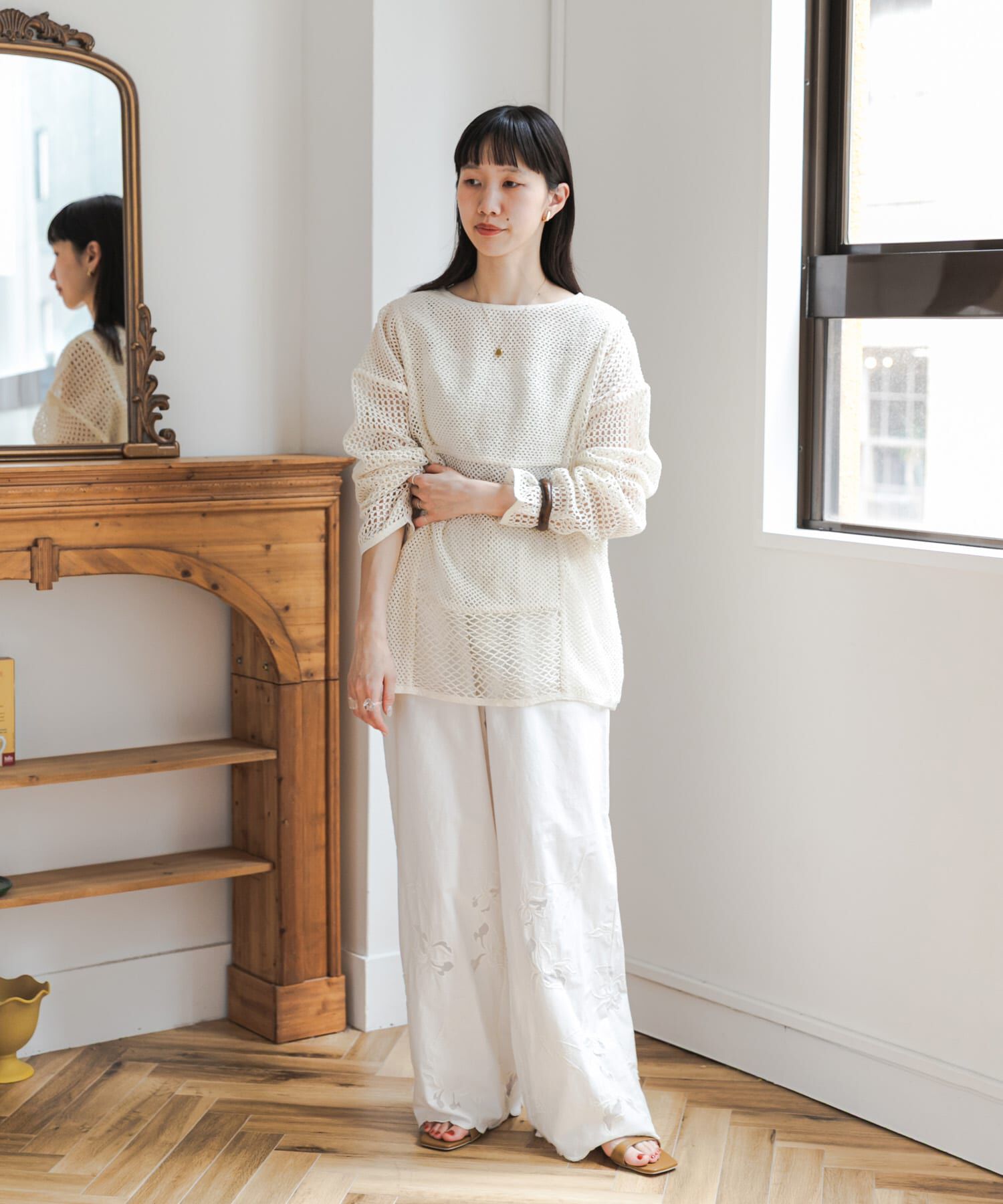 URBAN RESEARCH DOORS「2wayメッシュプルオーバー」|ニット・セーター|