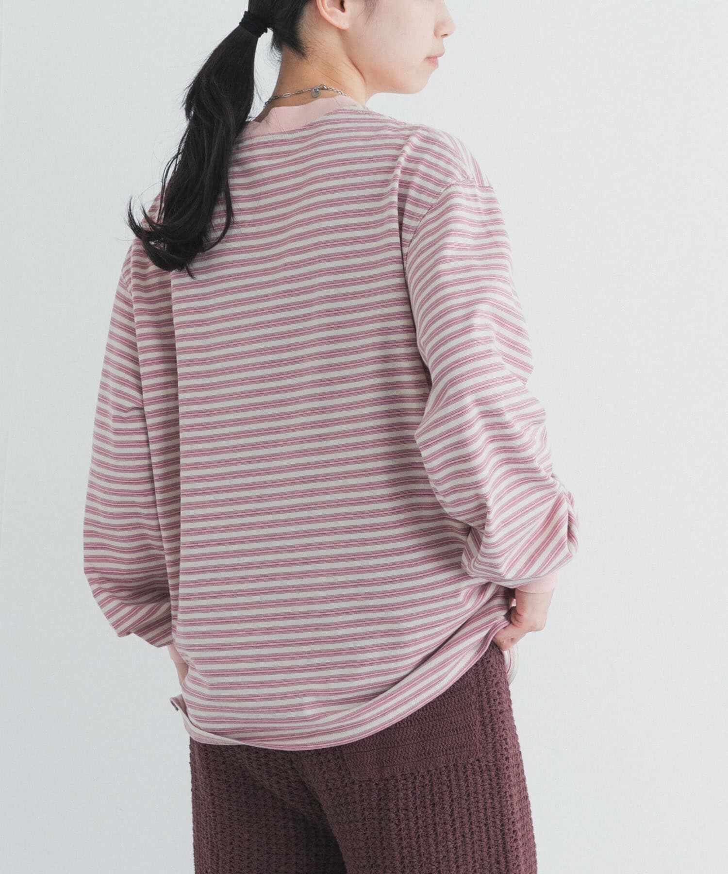 URBAN RESEARCH DOORS「『スタッフ企画』マルチボーダーロングTシャツ」|Tシャツ・カットソー|